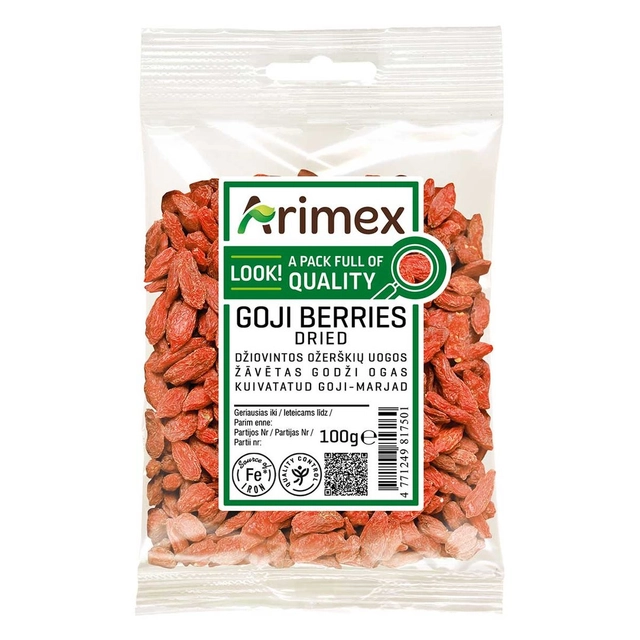 Džiovintos goji uogos ARIMEX, 100 g