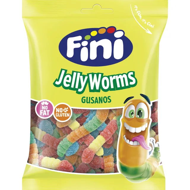 Saldainiai - guminukai rūgštūs sliekai FINI, 90 g