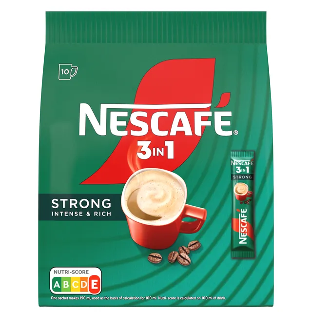 Кофейный напиток NESCAFÉ STRONG 3IN1, 10 x 16 г