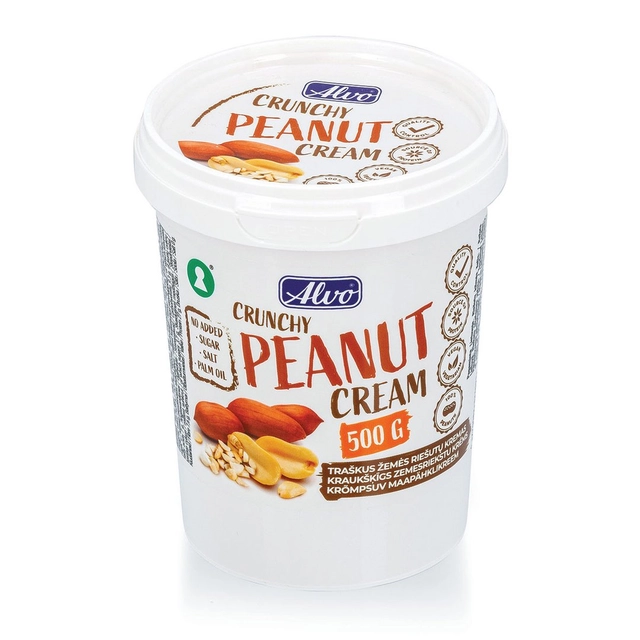 Traškus žemės riešutų kremas ALVO, 500 g