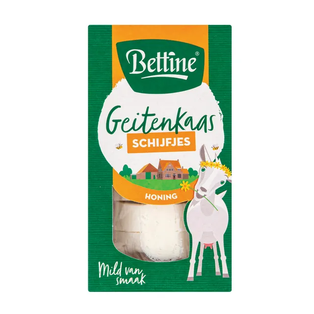 Puskietis ožkų pieno sūris su medumi riekelėmis BETTINE, 43% rieb.s.m., 125 g