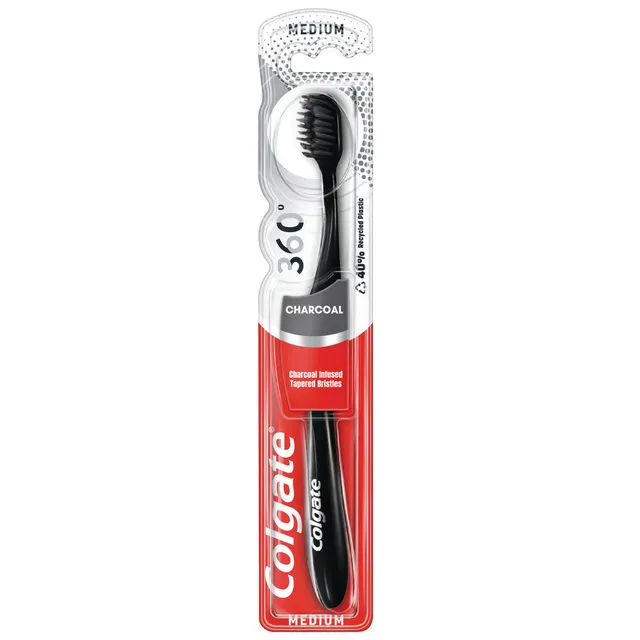 Dantų šepetėlis COLGATE 360 BLACK, 1 vnt.