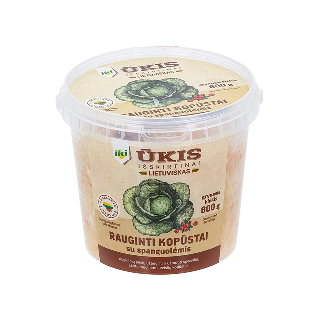 Rauginti kopūstai su spanguolėmis IKI ŪKIS, 800 g