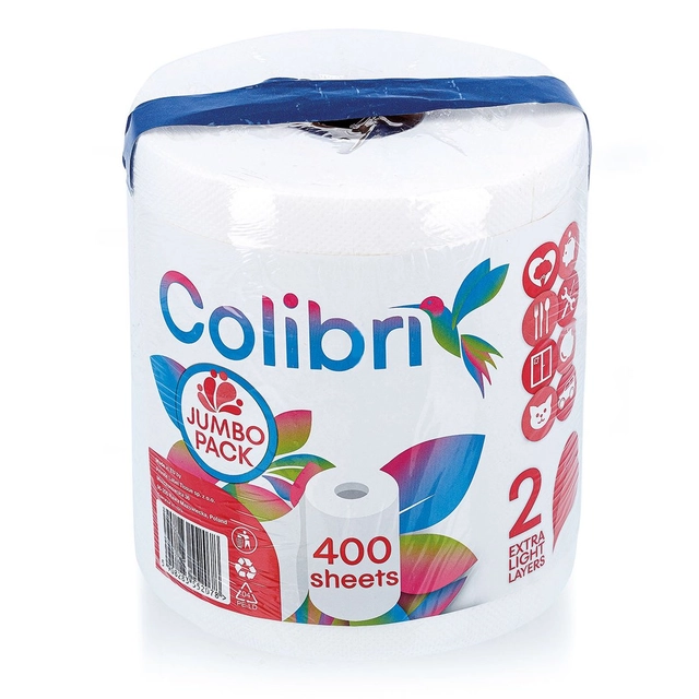 Popierinis rankšluostis COLIBRI JUMBO (2 sluoksnių), 1 vnt.