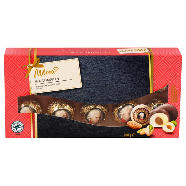 Marcipaniniai saldainiai MILORA MOZARTKUGELN, 200 g