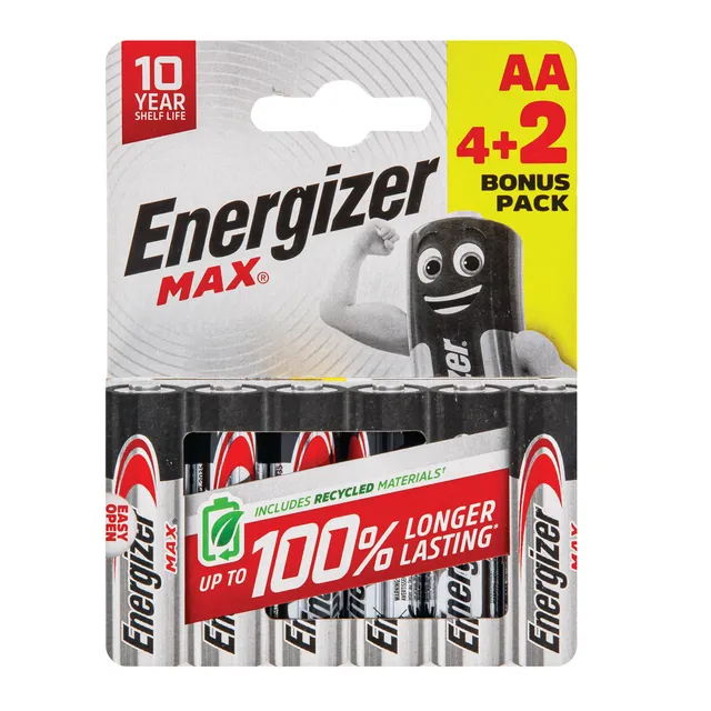 Šarminė baterija ENERGIZER Max LR6 AA BL4+2