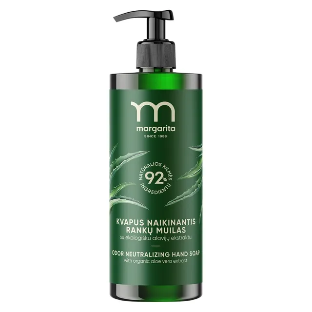 Naikinantis kvapus skystasis muilas su alavijais MARGARITA, 400 ml