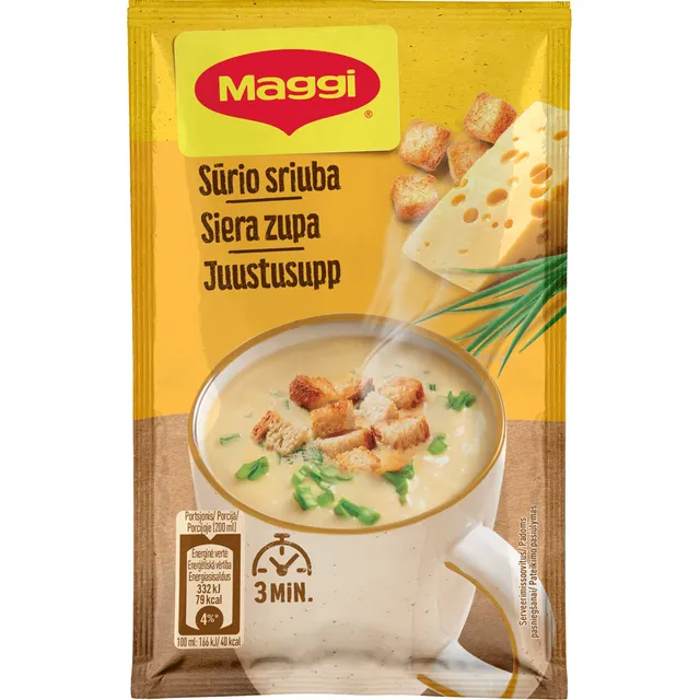 Tirpi sūrio sriuba su skrebučiais MAGGI 5 MINUTES, 19 g