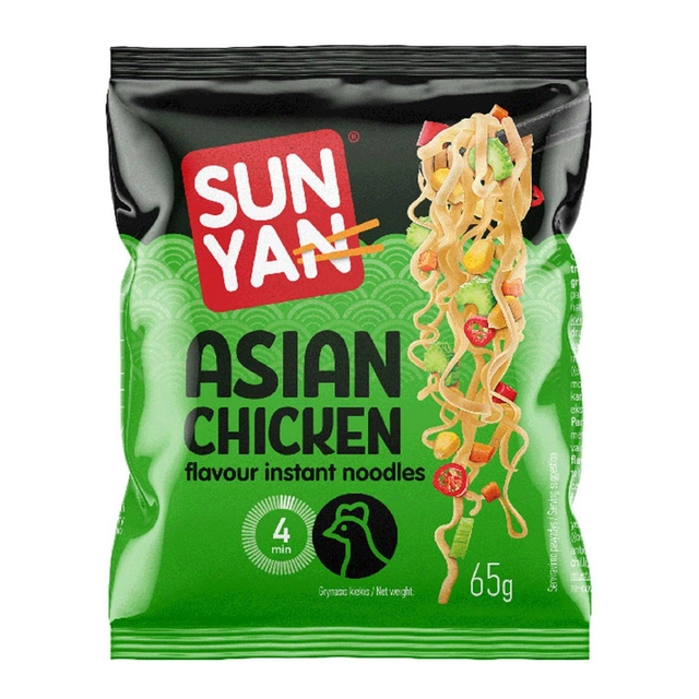 Instant noodles Asian style chicken flavor SUN YAN, 65 g