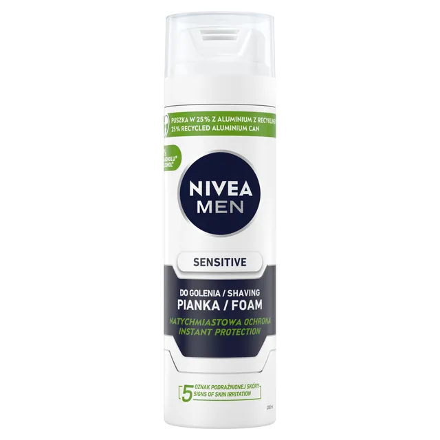 Shaving foam for sensitive skin NIVEA MEN SENSITIVE, 200 ml