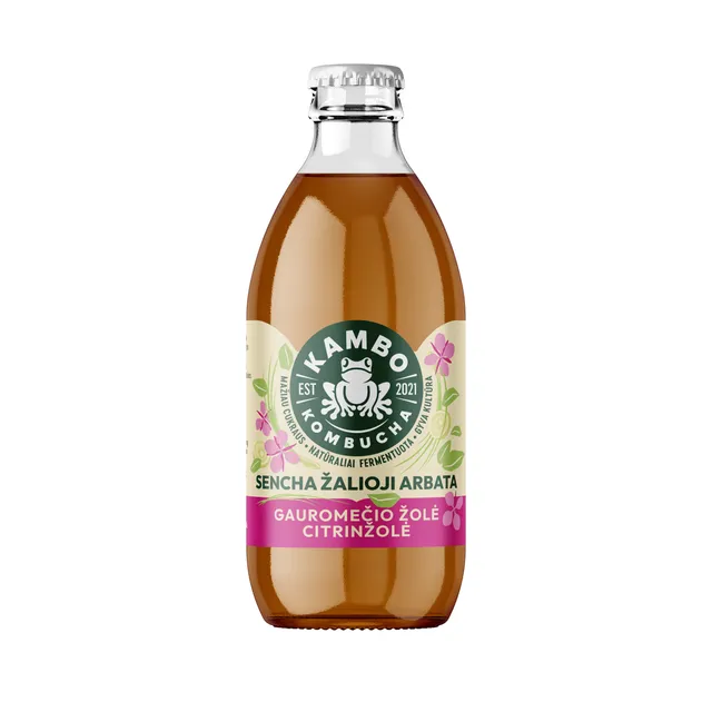 Kombucha with lemon balm and lemongrass, 330 ml