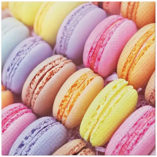 Popierinės servetėlės PAW MACARONS, 33X33 cm, 20 vnt