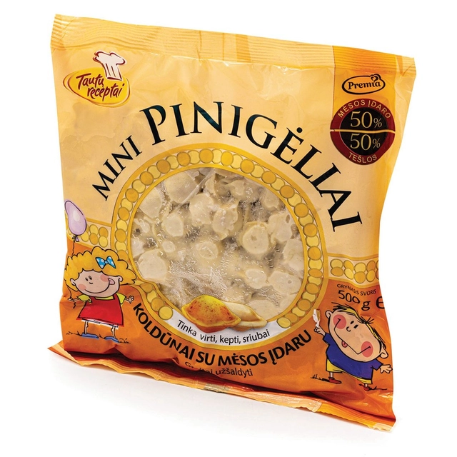 Koldūnai Pinigėliai Mini su mėsos įdaru TAUTŲ RECEPTAI, 500 g