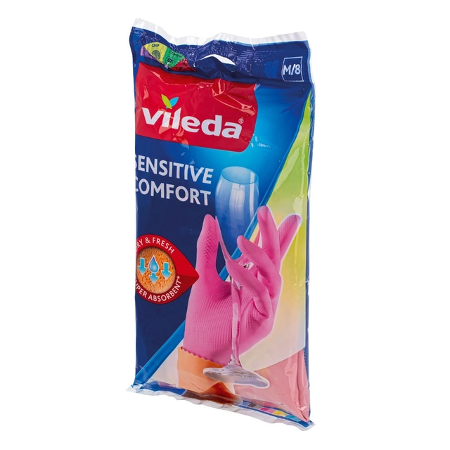 Buitinės pirštinės (M dydis) VILEDA SENSITIVE, 1 vnt.