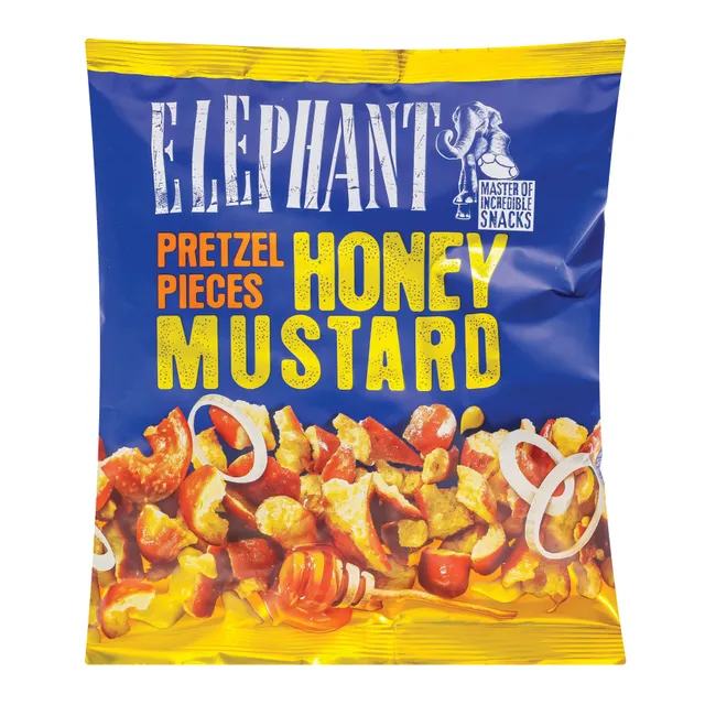 Bretzel pieces ELEPHANT, honey and mustard flavor, 125 g