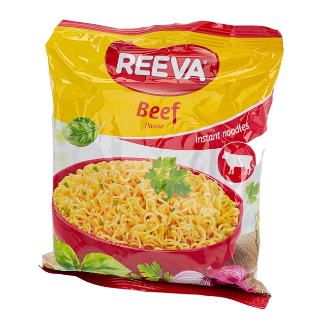 Greitai paruošiami makaronai jautienos skonio REEVA, 60 g