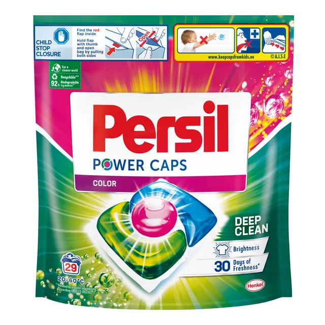 Skalbimo kapsulės PERSIL POWER CAPS COLOR, 29 skalbimų