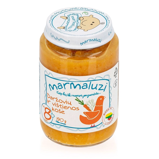 Daržovių ir vištienos košė MARMALUZI nuo 8 mėn., 190 g