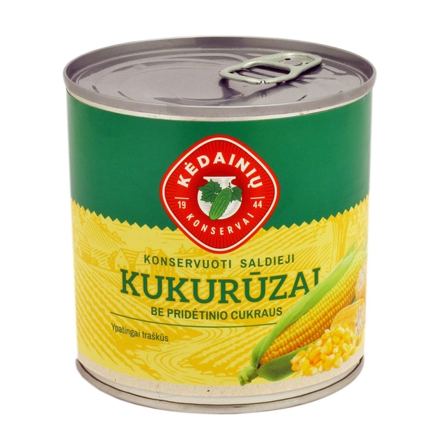 Saldieji konservuoti kukurūzai KĖDAINIŲ, 340 g