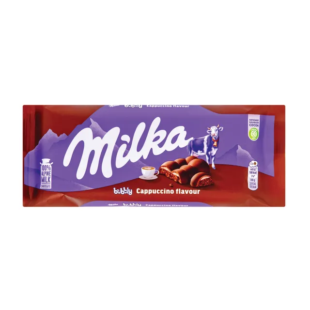 Chocolate MILKA BUBBLY CAPPUCCINO FLACOUR, 97 g