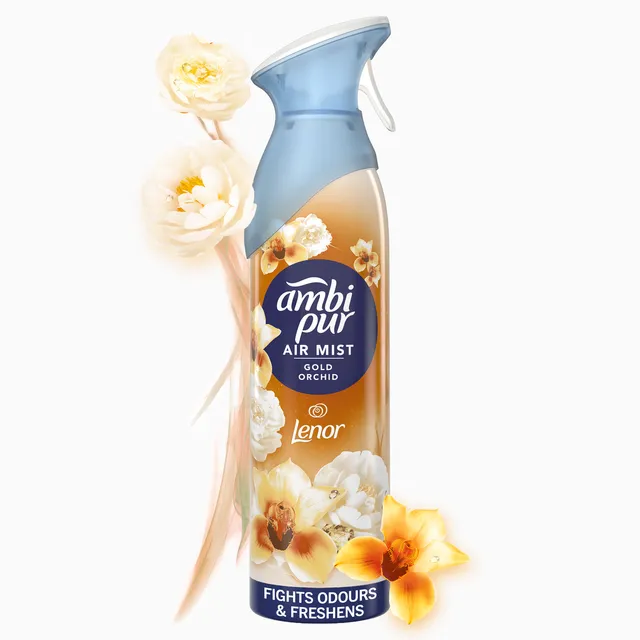 Purškiamas oro gaiviklis AMBI PUR Gold Orchid, 185 ml