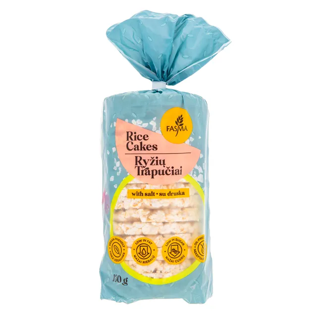 Ryžių trapučiai su druska FASMA, 130 g