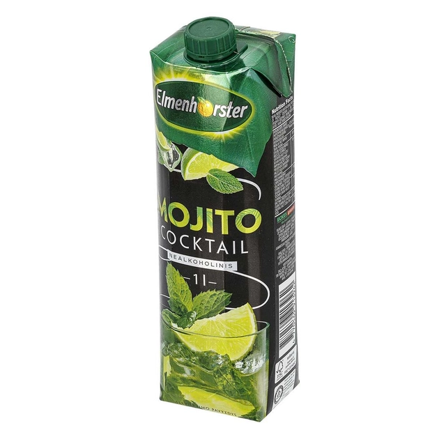 Žaliųjų citrinų ir citrinų skonio gėrimas ELMENHORSTER MOJITO, 1 l
