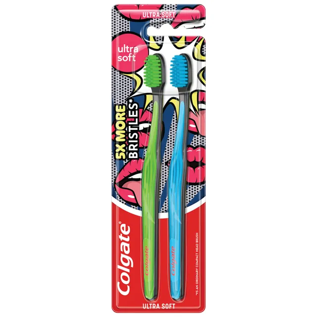 Dantų šepetėlis COLGATE ULTRA SOFT, 2 vnt.