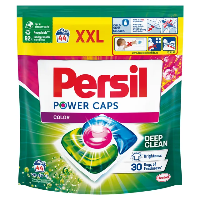 Skalbimo kapsulės PERSIL POWER CAPS COLOR, 44 skalbimų