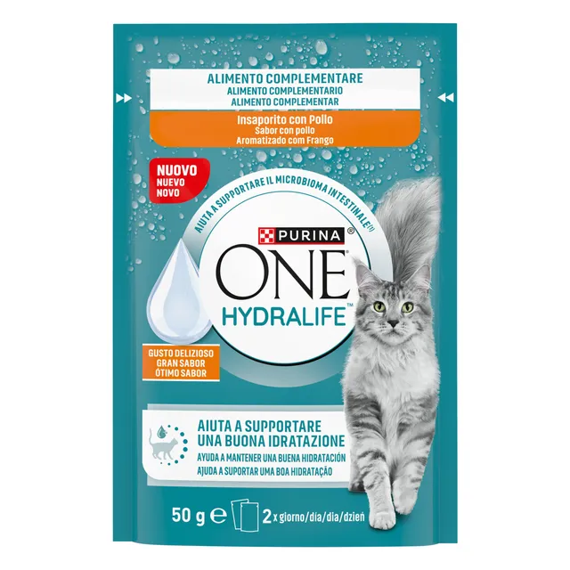 Food supplement for adult cats chicken flavor PURINA ONE HYDRALIFE, 50 g
