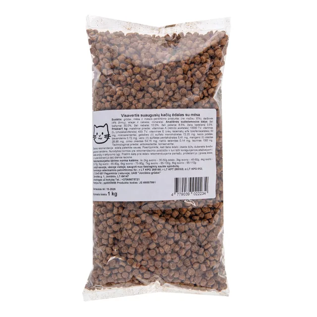 Visavertis suaugusių kačių ėdalas su mėsa, 1 kg