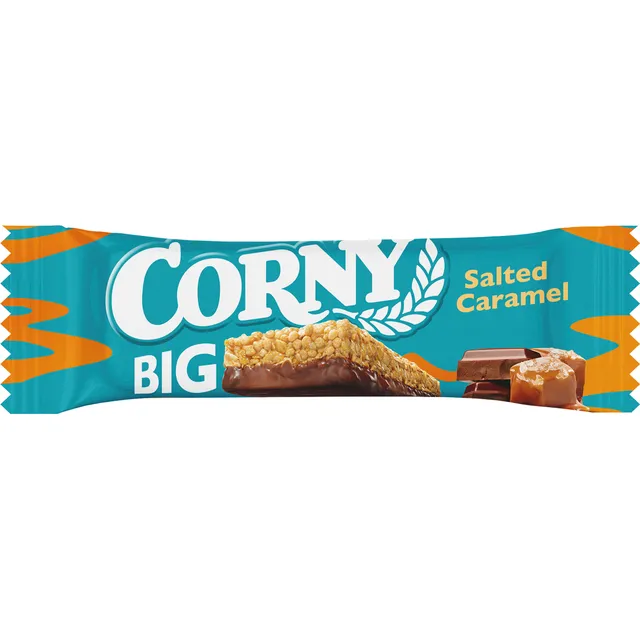 Sūdytos karamelės skonio javainių batonėlis CORNY BIG, 40 g