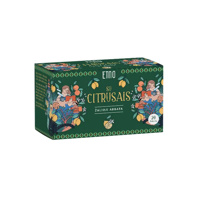 Žalioji arbata su citrusais ETNO, 2g x 20vnt.