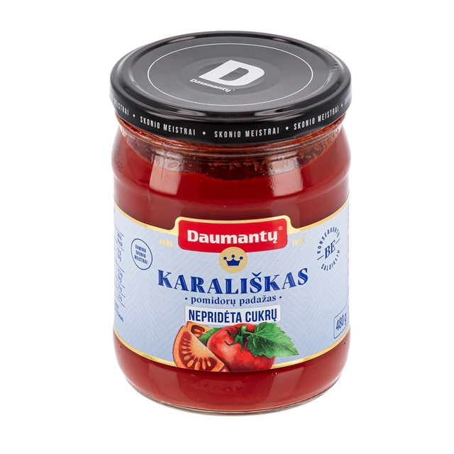 Tomato sauce Royal no added sugar DAUMANTŲ, 480 g