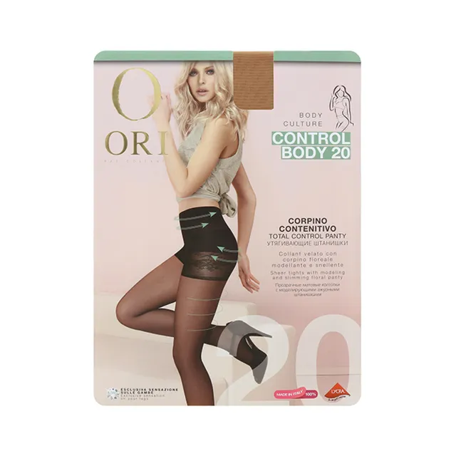 Moteriškos pėdkelnės ORI CONTROL BODY 20 DEN, 4 dydis, spalva NATURE