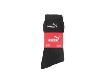Sportinės kojinės, 3 poros, PUMA, dydis: 43-46, spalva: juoda