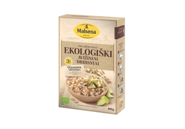 Ekologiški avižiniai dribsniai MALSENA ENERGIJA, 400 g