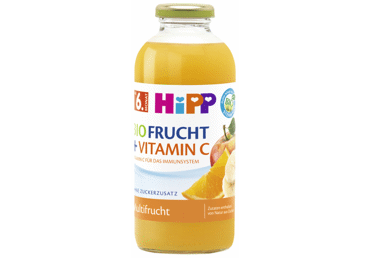 Ekol. įv. vaisių sultys HIPP su mineral. vandeniu, 6+ mėn., 500 ml