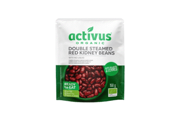 Ekologiškos raudonosios pupelės be skysčio ACTIVUS EKO, 150 g