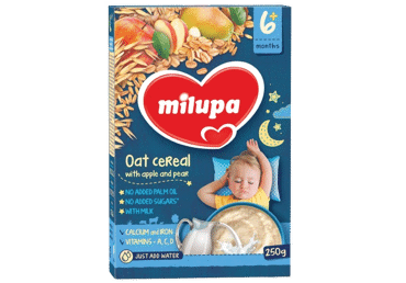 Košė MILUPA, pieno, avižų, obuolių, kriaušių, 6+ mėn., 250 g, 250 g