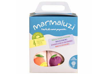 Органический набор фруктовых пюре MARMALUZI № 1 с 6 месяцев, 360 г