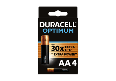 Elementai DURACELL OPTIMUM AA, 4 vnt., 4 vnt.