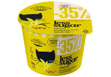 Yogurt with vanilla, flax seeds VILVI LESS SUGAR, 3.6%, 200 g