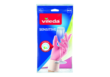 Buitinės pirštinės VILEDA SENSITIVE (M dydis), 1 vnt.