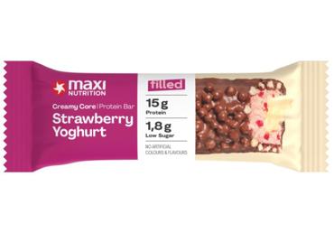 Baltyminis batonėlis MAXINUTRITION su braškinio jogurto įd., 45 g