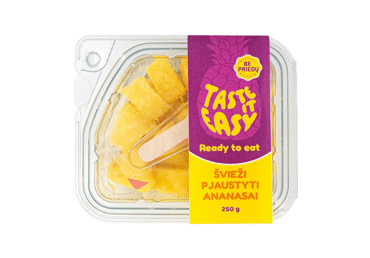 Švieži pjaustyti ananasai, 250 g