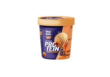 Съедобное мороженое WELL DONE, вкус соленой карамели с белком, 250 г