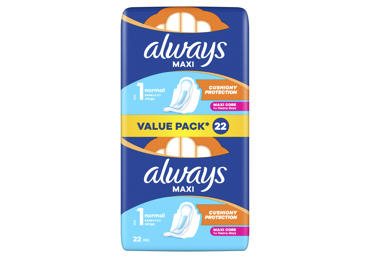 Higieniniai paketai ALWAYS Maxi, Normal, S1, 22 vnt.