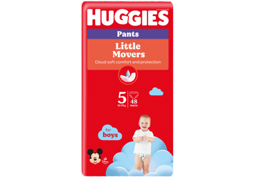 Sauskelnės-kelnaitės HUGGIES PANTS 5 berniukams (12-17 kg), 48 vnt.