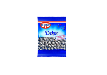 Посыпка для тортов DR. OETKER, серебряные жемчужины, 10 г